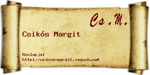 Csikós Margit névjegykártya